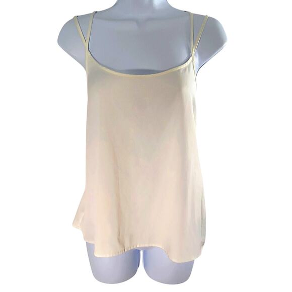 Abercrombie & Fitch Strappy Tank Top women's Size L Cream Color Crepe Pullover - Picture 3 of 10